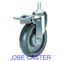 Medium Duty Caster Wheel With Brake(gray),Fit for Hand Trolleys